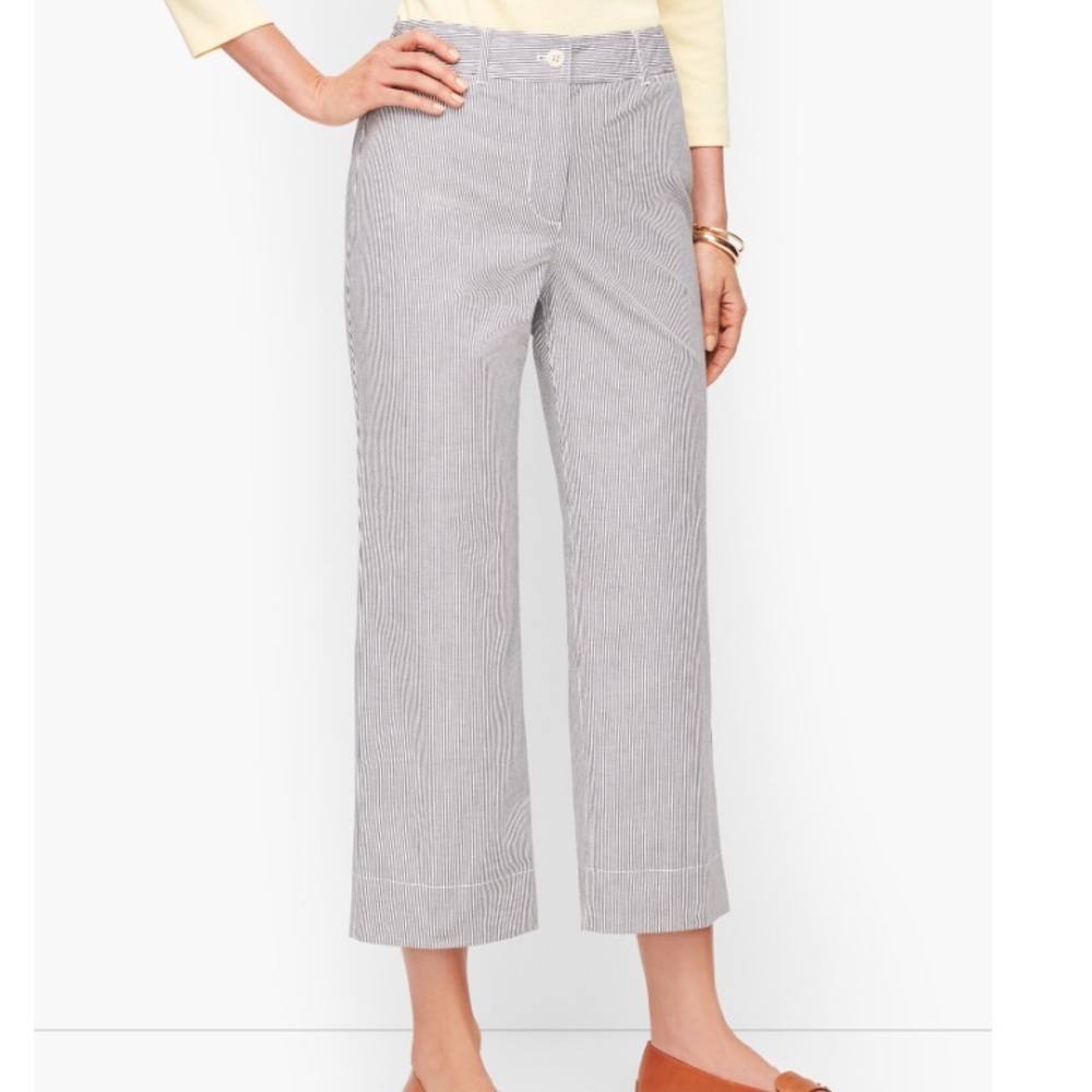 Talbots wide leg crop chino EUC
